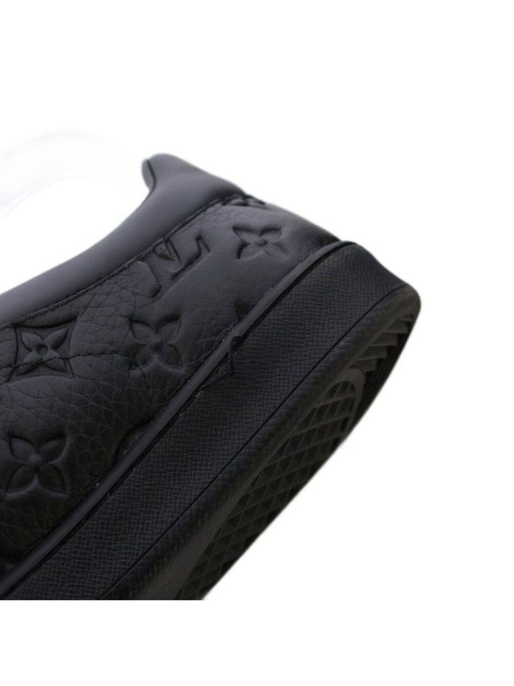 Louis Vuitton Luxembourg Line Monogram Eclipse Sneakers Shoes Leather 7 Black YT - Picture 8 of 8